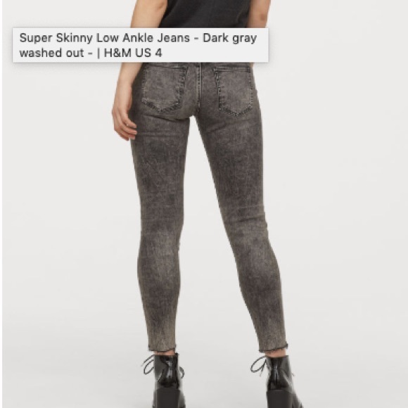 skinny low waist ankle jeans h&m